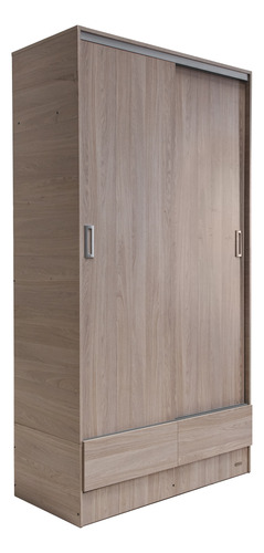 Placard 2,22x1,21x0,55 Platinum 2 Ptas 2 Caj Rieles Aluminio Gris Andino