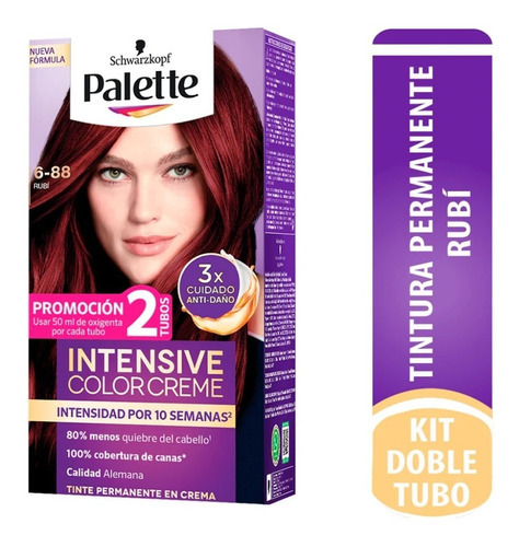 Tinta Palette Tubo Duplo Schwar - mL a $112 Tom 6-88 Rubi