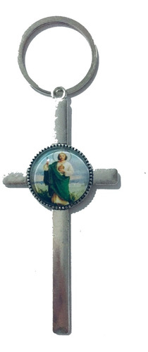 12 Llavero Cruz Con San Judas Tadeo (cr79)