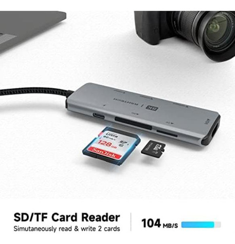 Hub Usb-c Multifunción Rshtech Con Hdmi 8k