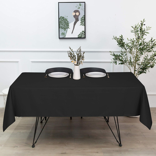 3unidades Mantel Rectangular Decoración Fiesta Hogar 3mx1.5m Negro