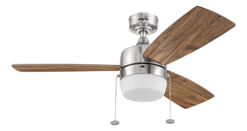 Ventilador De Techo Luz Led Coolfan Barcadero 44'' Cadena Cantidad De Aspas 3 Estructura Níquel Cepillado Aspas Castaño Oscuro/mopane Diámetro 44 Frecuencia 60 Hz Material De Las Aspas Madera