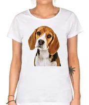 Comprar Remera De Mujer Perro Beagle Mirando Curioso