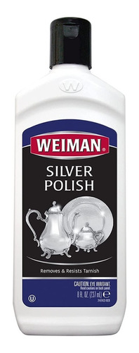 Pulidor De Plata De Ley, Botella De 8 Oz De Weiman