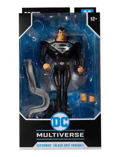 Figura Superman Dc Multiverse Animated Superman Black Suit