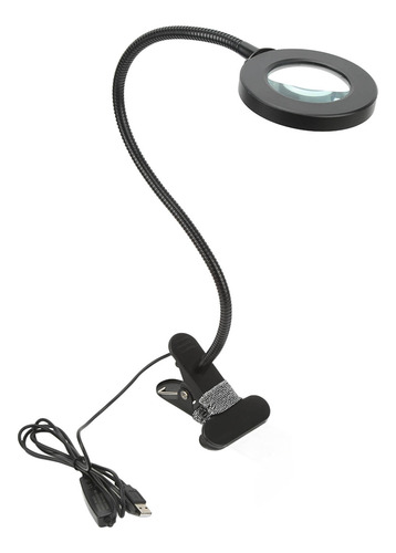 Lupa Led Con 3 Cables Usb Tipo Cuello De Cisne Ajustables
