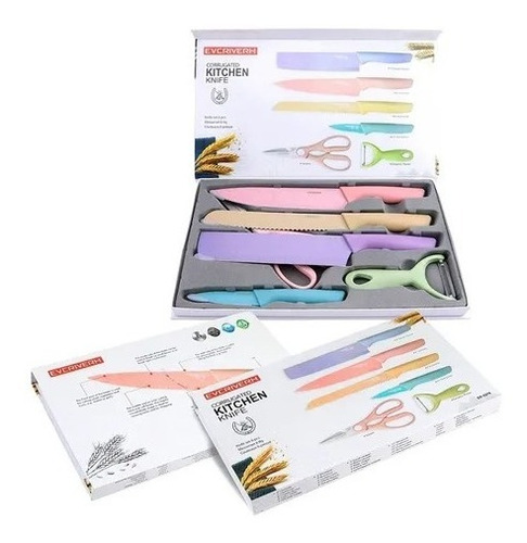 Set X6 Cuchillos Colores