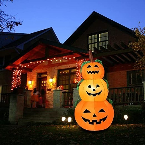 Calabazas Led Inflables De Calabaza De Halloween De 4 Pies