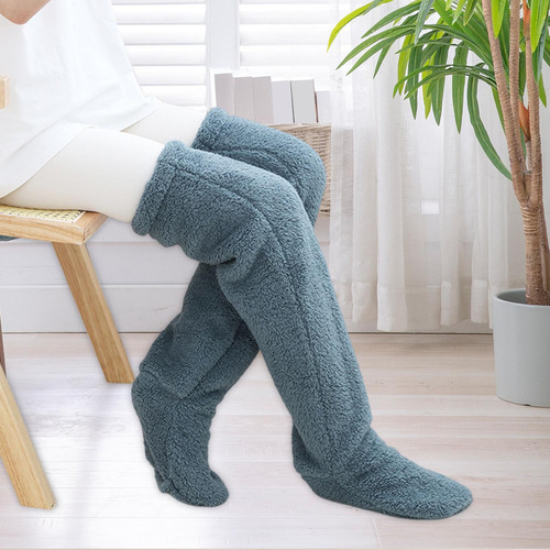 - Calentadores De Piernas De Felpa Legging Medias Calcetines