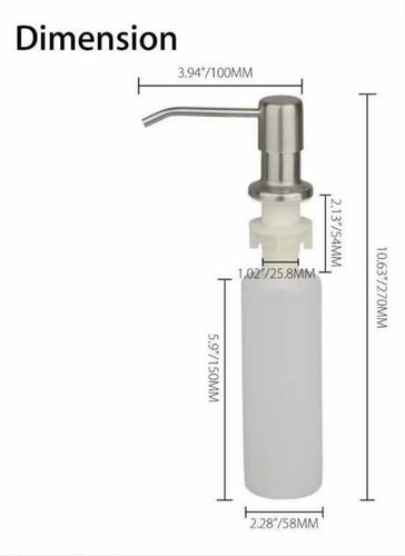 Dispensador Jabón Líquido Para Lavamanos O Lavaplatos 300ml