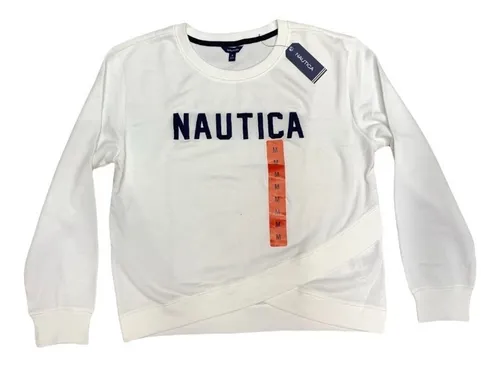 Buso Mujer Nautica Original Algodon Cuello Redondo Buzo Usa