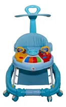 Comprar Andador Mecedor Bebé Con Manija, Capota Y Juegos Didácticos Color Celeste