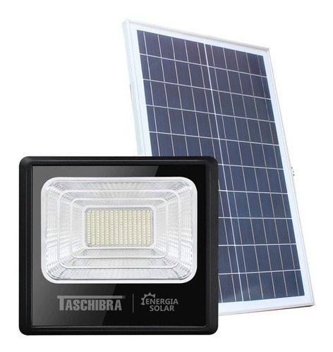 Refletor Led C/placa Solar Casa Jardim Tr Sun 60w Taschibra Cor Branco (6500K)