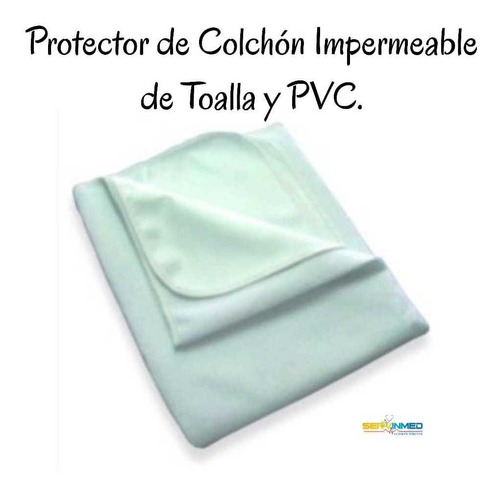 Protector De Colchón Impermeable De Toalla Y Pvc 1 Plaza