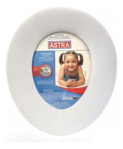 Assento Sanitário Infantil Astra Infantil Portátil Redutor Cor Branco