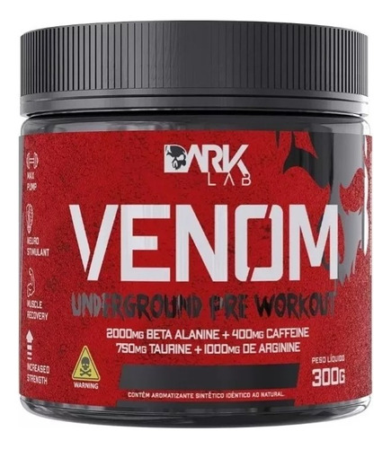 Pre Entreno Venom Dark Lab Importado Beta Alanina 300g