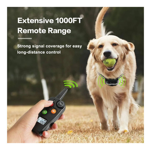 Collar De Adiestramiento Para Mascotas Con Control Remoto Negro