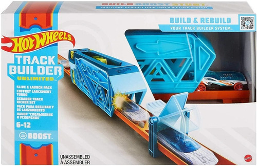 Pista Hot Wheels Track Builder De Impulso Incluye Coche