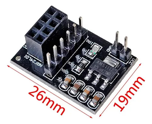 Tecneu 5 Piezas Nrf24l01 Módulo Transceptor Adaptador Inalámbrico