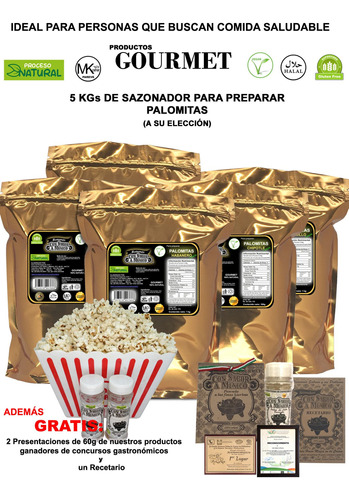 Sazonador Para Preparar Palomitas Gourmet 5k Natural Kosher