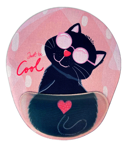 Mousepad Ergonômico Confort Neoprene Apoio De Punho - Gato