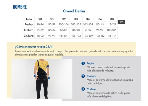 Overol hombre c&a sale