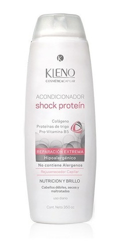 Acondicionador Shock Proteín Reparación Extrema Kleno 350 Cc