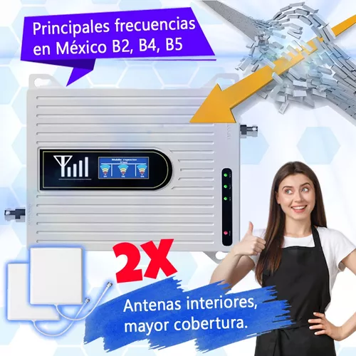 Amplificador Repetidor Señal Celular 3 Bandas Antena Rural