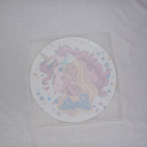 Parche Princesa Rosa Abraza Unicornio 5pzas 19x19cm Mp1025 Blanco
