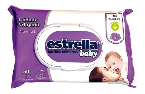 Toallitas Humedas Cuidado Relajante Estrella Baby X50u