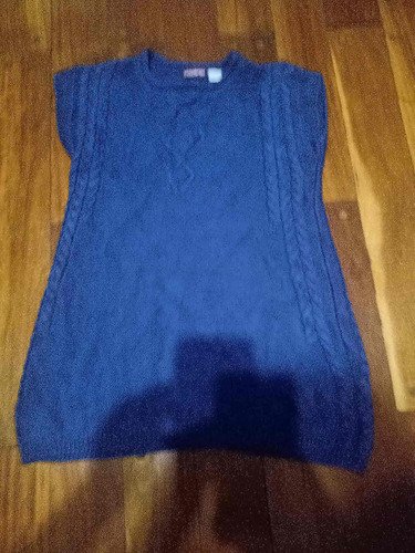 Chaleco Lana Azul T M Sweater Poulover 