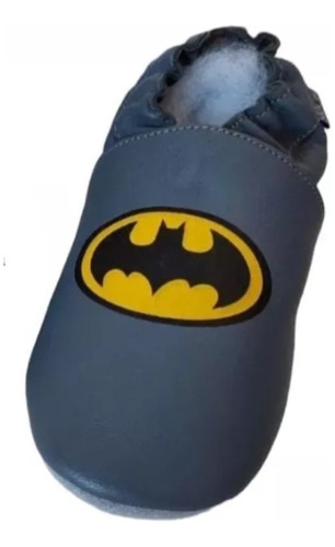 Zapatos Babuchas Cuero Para Bebés Para Gatear Niño * Batman