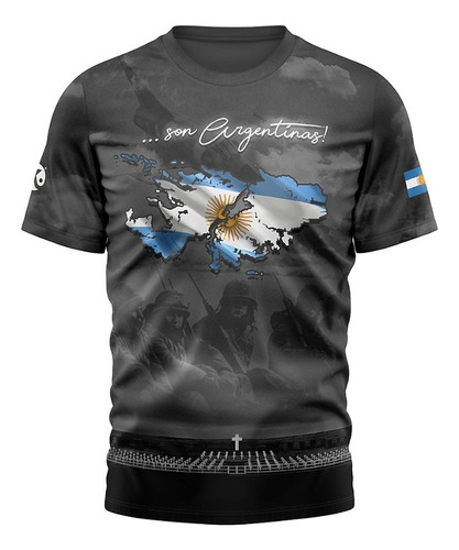 Remera Entrenamiento Kapho Malvinas Argentinas Niebla Niños