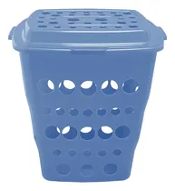 Comprar Cesto de ropa con tapa organizador de ropa, 55 litros, color azul sólido