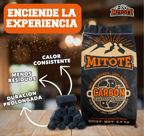 Carbón De Agave En Briqueta 10 Kg.
