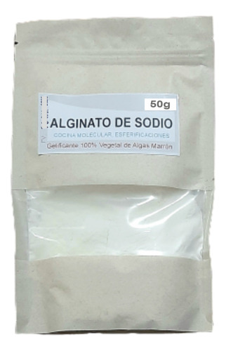 Alginato De Sodio Puro X50g  Esferificaciones Alta Cocina