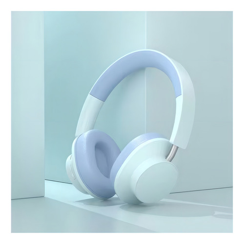 Auriculares Estéreo Con Cancelación De Ruido Bluetooth Color Azul Claro