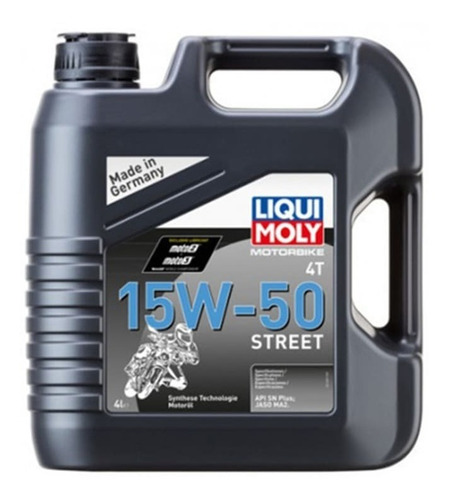 Aceite De Moto 4t 15w50 Street Sintetico Hc Ma2 4l Lm1689
