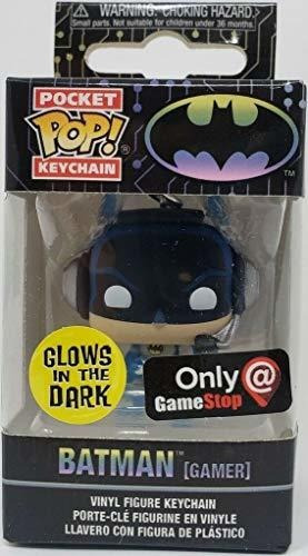 Funko Pop! Llavero: Batman (gamer) Brilla En La Oscuridad Ex