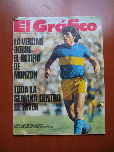 Revista Antigua El Grafico 1974 .coleccionable,futbol.