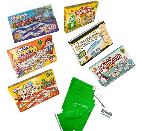 Kit 6 Jogos Educativos Ajuda Na Alfabetização Infantil Mdf