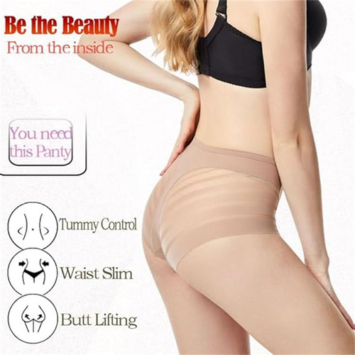 Tanga De Encaje A Rayas, Bragas Malla Transparente A Rayas