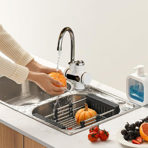 Llave Monomando Grifo Agua Caliente Electrica Lavatorio Acab