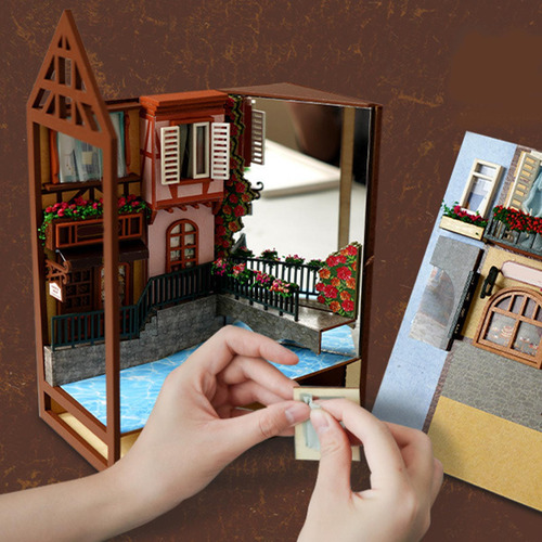 Kits De Suporte Para Livros Diy 3d Quebra-cabeça De Madeira