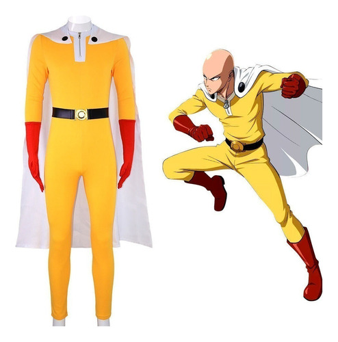 Disfraz Cosplay One Punch-man Saitama Halloween Hombre