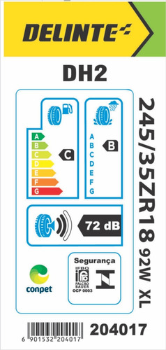 Pneu 245/35 18 Traseiro Bmw 125 130 Dh2 Delinte