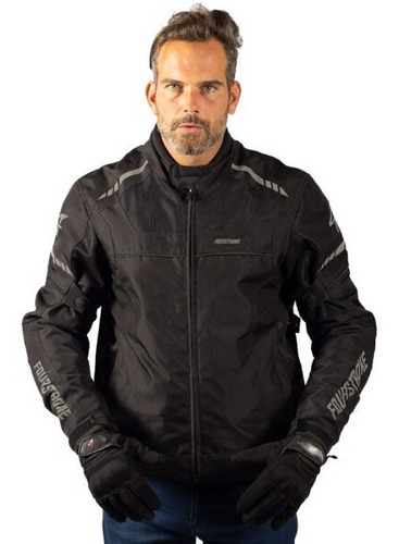 Campera Moto Fourstroke Sydney Pro Jacket Negro Bamp Group