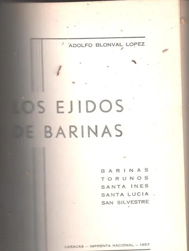 Los Ejidos De Barinas (Usado)