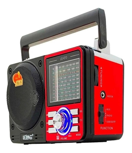 Rádio Retro Vintage Antigo Portátil Am Fm Sw Mp3 Usb Bateria