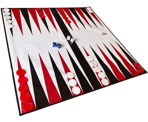 Backgammon Juego De Mesa Mediano 58cm En Lona